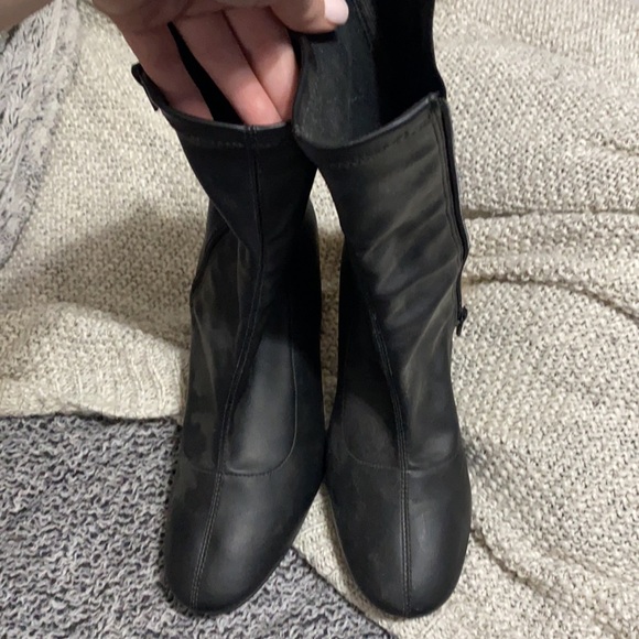 TopShop gold block heel booties - Picture 3 of 7